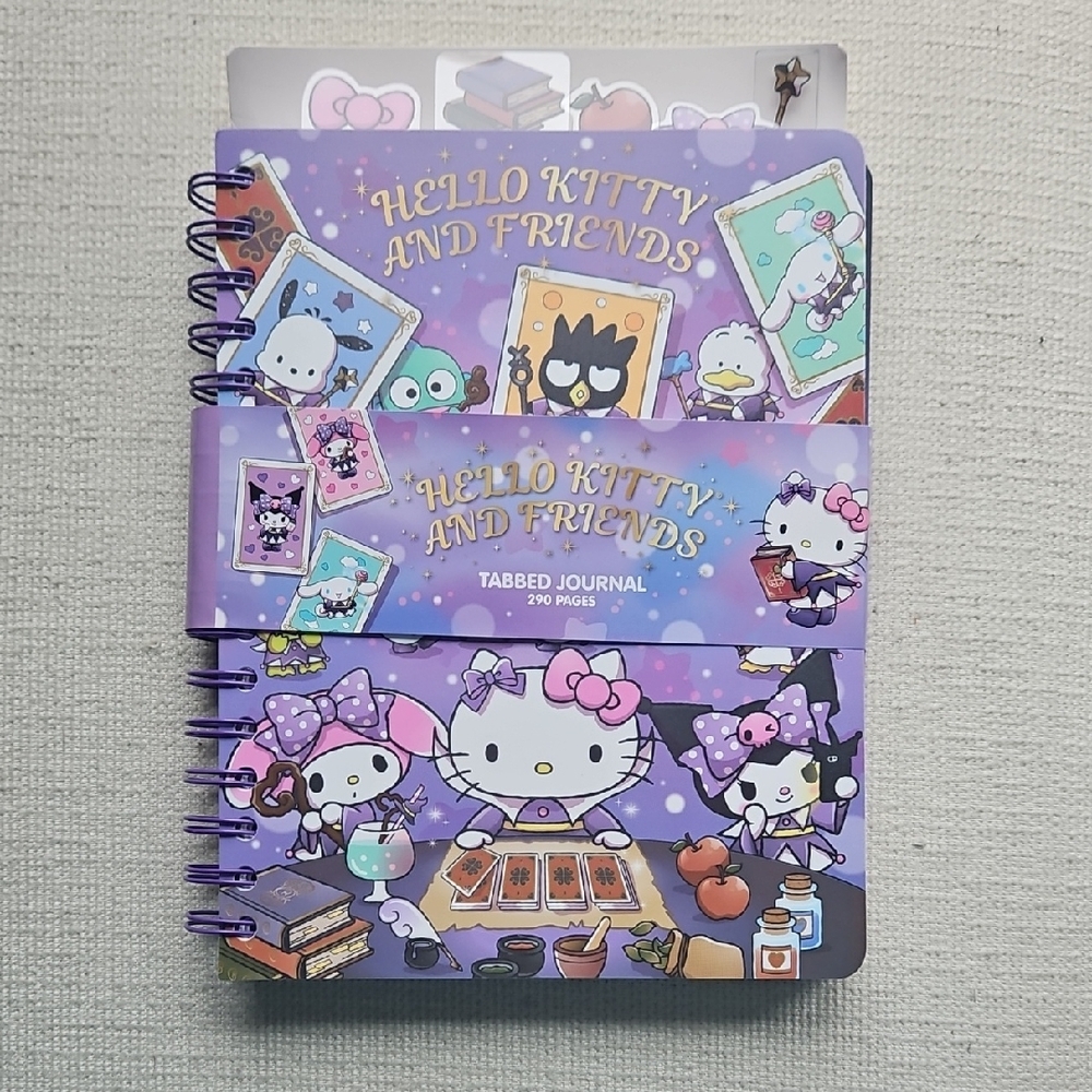 Sanrio Hello Kitty and Friends Purple Tabbed Journal